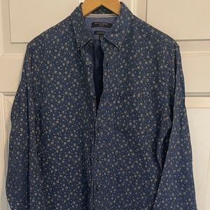 Banana Republic Floral Print Linen Shirt - Small